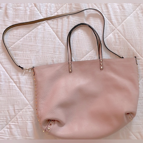 Valentino Reversible Tote Bag Tan and/or Pink - Picture 2 of 8